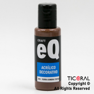 ACRIL.DECOR.EQ 805 TIERRA SOMBRA TOSTADA 50ML X 6 UNIDADES